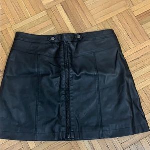Faux Leather Skirt